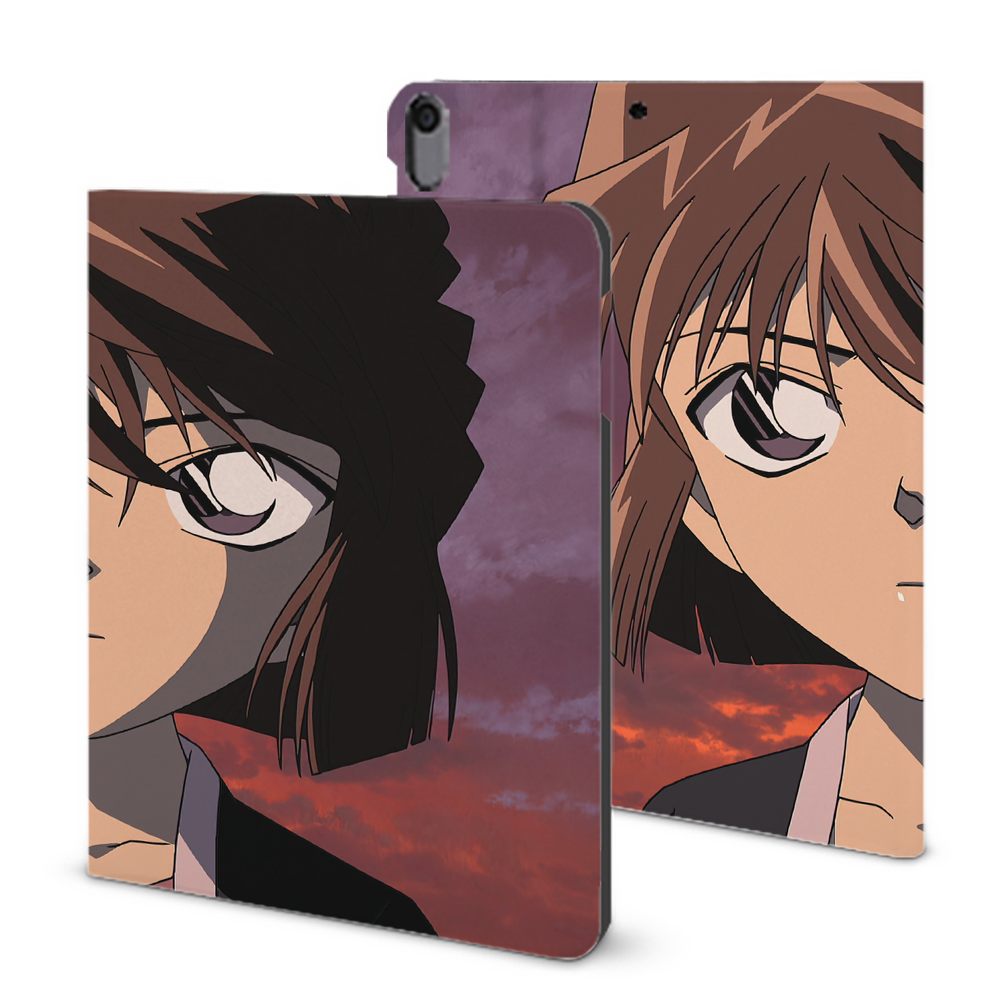 （画像用） 名探偵コナン Detective Conan IPad ケース ブック型 PUレザー TPU 耐衝撃 軽量 薄型 ペン収納なし 全面保護 IPad 各モデル対応